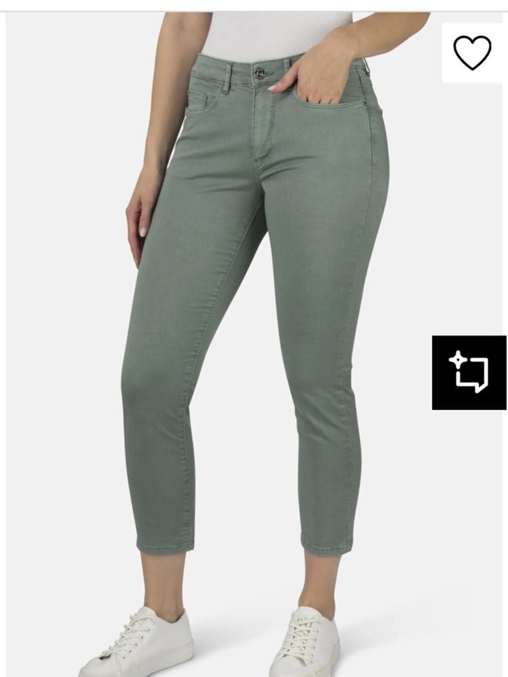 Women’s High-Rise Skinny Jeans — Olive Green